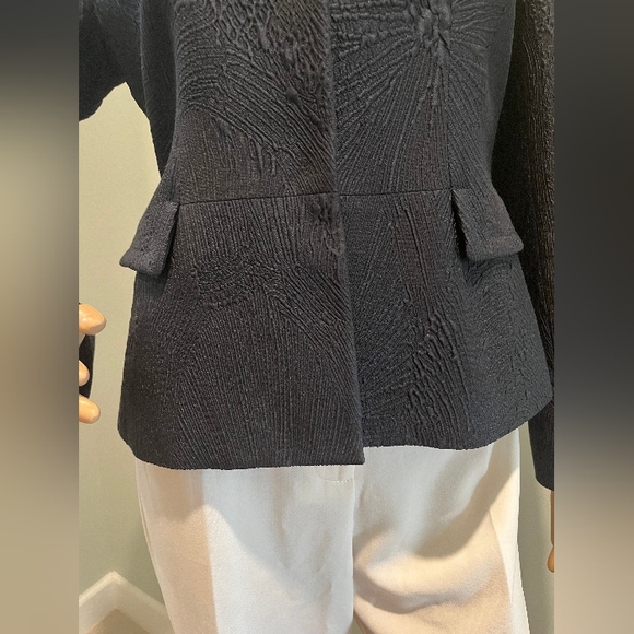 Italian Made Piazza Sempione Textured Black Jacket Size IT 42 or US 8/M … - Picture 8 of 16